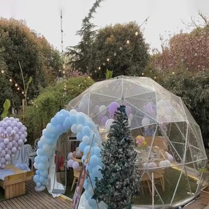 Dome <b>Tent</b> 6-8 Person Transparent Geodesic Structure Outdoor Modern Style Four Season <b>Large</b> Space Polyester Fabric Extended Type - Product Image 1