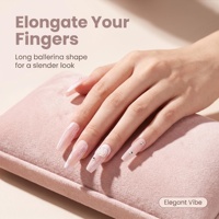 Faux ongles à presser style français en gros pour doigts, en ABS, avec fleurs incrustées et motifs peints par pulvérisation, pour mariage