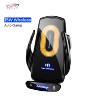 Chargeur sans fil rapide 15W, support de téléphone magnétique pour voiture, fixation automatique, rotation à 360°, appels mains libres pour iPhone
