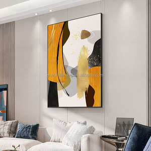 Moderno astratto decorativo marmo lamina d'oro Nordic Wall Art Picture dipinto a mano astratta wall art dipinti ad olio su tela - Product Image 5
