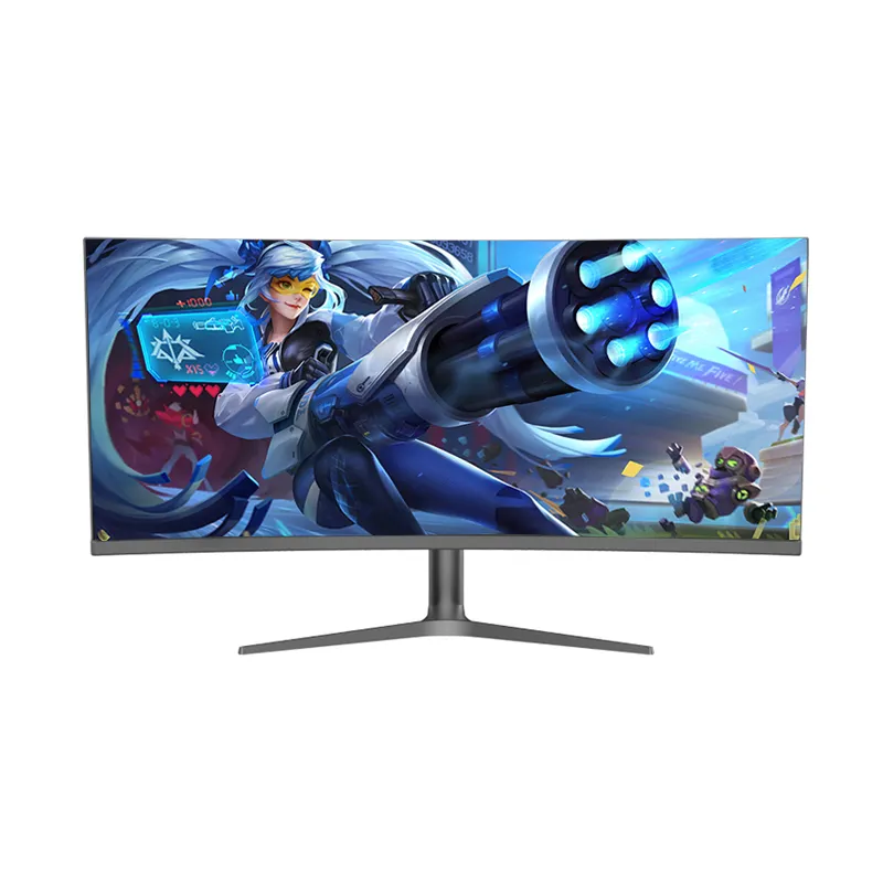 Écran partagé OEM PIP/PBP 100hz 2300R Moniteurs Écran IPS Panneau Moniteur de jeu incurvé 37.5 pouces Moniteurs de jeu WQHD4k