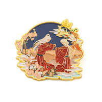 Pin Enamel Logam Kustom, Lencana Karakter Anime Bergaya Vintage Kreatif, Hadiah Suvenir