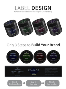 Salon de coiffure bio forte tenue classique aspect naturel cheveux hommes pommade pâte argile facile à laver - Product Image 3