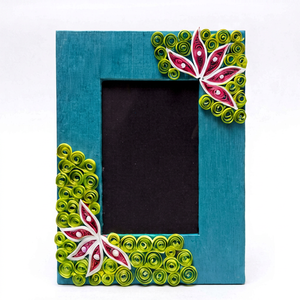 Marco de Fotos de Plástico Plateado con Diseño Floral 3D Personalizado, Decorativo para el Hogar, Regalo, Hecho a Mano, de Alta Calidad, para Mesa - Product Image 1