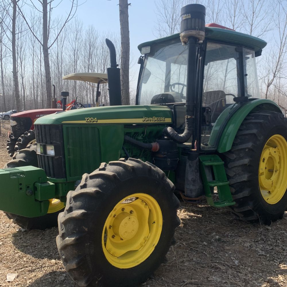 used second hand new wheel tractor 4X4wd john deere 120hp with farming equipment agricultural machinery mini compact loader