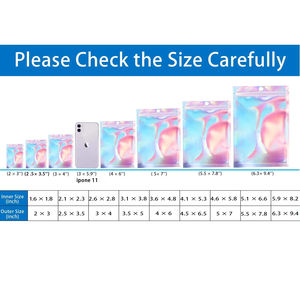 Bolsas de Mylar Personalizadas con Cierre Hermético, Holográficas, de Aluminio, Color Arcoíris, a Prueba de Olores - Product Image 6