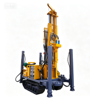 Machine de forage de puits d'eau hydraulique portable, capacité de 300 m, avec mât pliable pour l'irrigation des fermes
