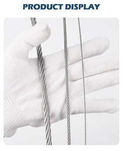 Galv 12mm3トン4tステンレス鋼ワイヤーロープリフティングスリングSs316l14mm回転なし7x7シンブルフェルール付きスリングロープワイヤー - Product Image 5