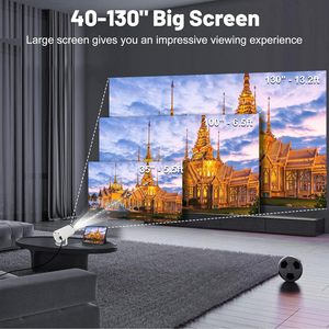 Ngoài trời Mini <span class=keywords><strong>video</strong></span> chiếu rạp hát tại nhà di động 130inch màn hình hiển thị chiếu Wifi BT hy300 Pro thông minh máy chiếu - Product Image 4