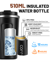 Nouvelle tasse à café intelligente à double paroi en acier inoxydable avec affichage numérique LED de la température, couvercle LED, gobelet isotherme pour les voyages