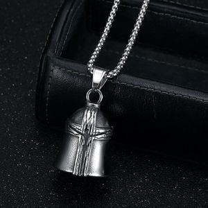 <b>Titanium</b> Steel Bell Pendant With Cross Design Vintage Punk Style For Motorcycle Riding Lucky Exorcism Charm - Product Image 1