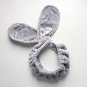 Chất Lượng Cao Biểu Tượng Tùy Chỉnh Siêu Dễ Thương Lady Facial Mỹ Phẩm Tắm Twist Tai Thỏ San Hô Nhung Đàn Hồi Điều Chỉnh Headband - Product Image 4