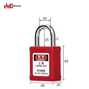 Elecpopular 25MM Manille en acier Cadenas de sécurité industrielle Équipement de révision de verrouillage avec clé principale Serrures industrielles populaires - Product Image 4
