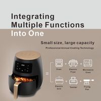 Friteuse à Air Chaud Numérique de 6L pour Usage Domestique, Cuisine Saine Faible en Gras, Pot de Cuisson Intelligent, Four Électrique Profond et Chaud