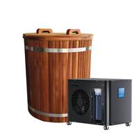 ICEGALAX New Trend Red Cedar Wood Cold Plunge Eimer Pod Holz und Edelstahl Eis badewanne Luxus Eisbad Barrel
