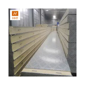 Pu Sandwich Panel High Quality Ppgi Surface For Cold Room Storage Self-extinguishing form Fire proof Board