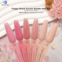 Gel de construction pour ongles Hema Free TPO Free Foggy Peach Acrylic Builder, couleur rose, en pot, non toxique, gel acrylique pour la construction des ongles