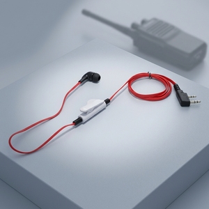 Auriculares con Conector Tipo K de 2 Pines, Cable Plano Resistente, Estilo Red Noodle, para Radios <span class=keywords><strong>Baofeng</strong></span> UV5R BF888S Kenwood TK TH Series - Product Image 1