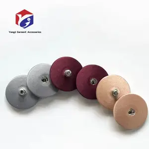 Fabric Covered Metal Snap Buttons For Women Satin Trim Buttons Metal Shank Button For Children Kids Clothing Manufacture