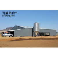 Estructura de acero comercial Broiler Granja avícola Cobertizo Casa de pollo prefabricada Diseños para la venta