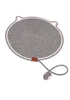 Tapis à gratter pour chat en corde de coton PKY avec jouet interactif en forme de poisson 2-en-1, lit pour animaux de compagnie, grattoir durable pour chats et petits chiens