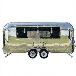 Remorque alimentaire commerciale ACB avec structure en acier inoxydable, gril, friteuse, pour la vente de glaces et frites, idéale pour les commerces alimentaires extérieurs, boulangeries et barbecues - Product Image 1