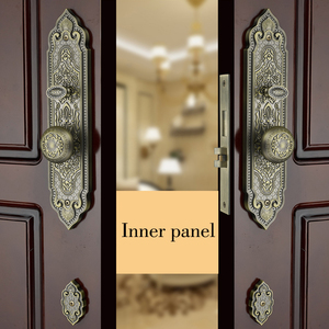 Luxury Villa Antique Double <strong>Door</strong> Lock with Dummy Handle for Wooden <strong>Door</strong> Handle and <strong>Knob</strong> - Product Image 2