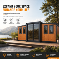 Maison conteneur extensible isolée et étanche, préfabriquée en panneaux sandwich, pour villas, complexes hôteliers, gîtes et camping