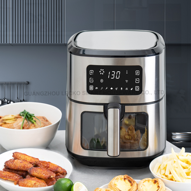 Fritadeiras a ar 6.5l com tela sensível ao toque, aparelhos elétrico domésticos, eletrodomésticos, para fritadeira a ar, doméstica, 1700w, sem óleo, para casa