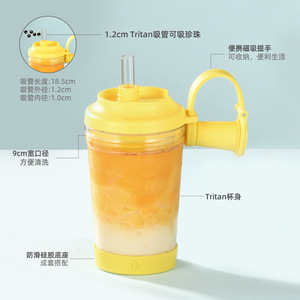 2026 Luxury 710ml Double Wall Plastic Tumbler Wholesale Custom Logo Magnetic Handle Boba Straw Cup Reusable Bubble <b>Tea</b> <b>Mug</b> - Product Image 6