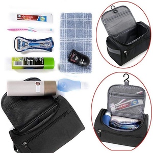 Organizador de Cosméticos de Gran Capacidad, Bolsa de Maquillaje Multifuncional con Gancho, Cierre Impermeable y Material Tipo Toalla - Product Image 3