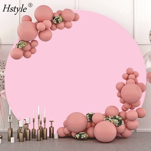 <span class=keywords><strong>Sfondo</strong></span> rotondo <span class=keywords><strong>rosa</strong></span> 3*3 piedi cerchio compleanno foto <span class=keywords><strong>sfondo</strong></span> per festa Baby Shower decorazioni di nozze HS1520 - Product Image 2