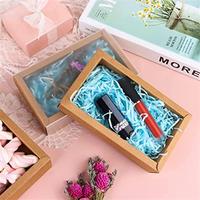 Boîte intérieure de cadeau de papier kraft de Custom350gsm en gros avec la fenêtre de PVC