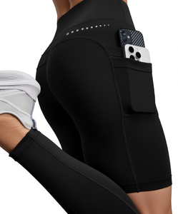 Women's High Waisted Athletic <b>Shorts</b> with Pockets Skinny Fit Spandex Polyester Knitted <b>Stretch</b> <b>Shorts</b> <b>Shorts</b> Skirts - Product Image 1