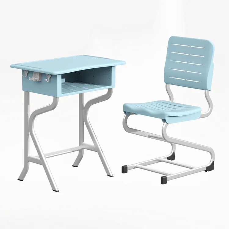 YJ meja belajar furnitur sekolah ergonomis, Meja belajar Modern untuk siswa