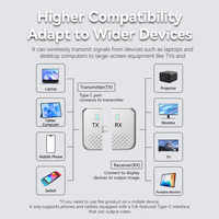 Adaptador Inalámbrico Mejorado 2026 de Tipo-C a HDMI para Transmisión de Pantalla, Transmisor y Receptor Inalámbrico para Conectar el Teléfono al Televisor