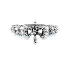 Vente en gros – Monture semi-encadrée classique et élégante en or blanc massif 18 carats avec diamant véritable, qualité supérieure, idéale pour un cadeau d'anniversaire - Product Image 1