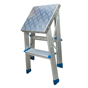 Échelle pliante portable en alliage d'aluminium d'usine personnalisée échelle intérieure en aluminium escabeau large pour ouvrier mural - Product Image 2