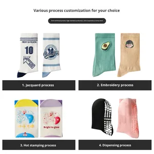 Sports Leisure Mid-calf <strong>Socks</strong> Men Women Knitted Letter Custom Printing Logo Trendy Sweat-absorbent Combed Cotton Summer OEM - Product Image 2