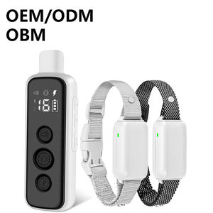 Wasserdichtes wiederauf lad bares Hundes chock halsband Fernbedienung Rinden steuerung für alle Größen Merkmale Akustische vibrierende Sicherheits modi Grau - Product Image 1