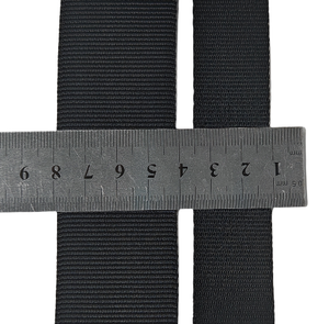 Ruban en polyester gros-grain noir doux tissé écologique de 25 mm pour la confection de textiles de maison, de chapeaux et de vêtements - Vente en gros - Product Image 4