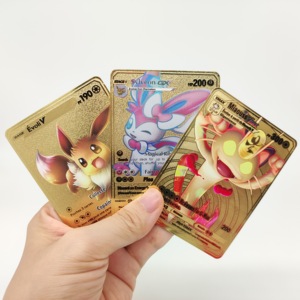 <strong>Gold</strong> Kids Table Playing <strong>Cards</strong> Toys Poke Mon Collection <strong>Cards</strong> Packs 55 Pcs TCG Anime Pikachu Mewtu Mega Rare Game <strong>Trading</strong> <strong>Cards</strong> - Product Image 3