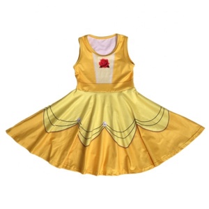 Robe de princesse inspirée de la sirène Mommy Me, <span class=keywords><strong>avec</strong></span> poches latérales, pour femmes, couleur personnalisée, longueur genou, sans manches, costume d'été - Product Image 6