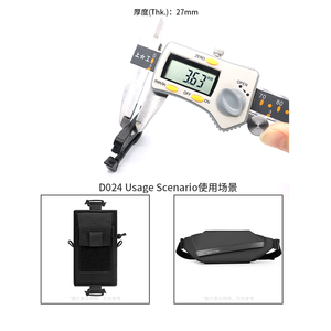 תיק אבזרים שחור פום GRS תעודת Slik קליפ שני-דרך חיבור תרמיל 25mm חגורה רצועת אבזם - Product Image 5