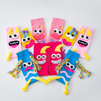 Chaussettes montantes pour filles, motif petit monstre, en tricot Spandex/Nylon, élégantes, uniques, ludiques, pour l'automne, en stock