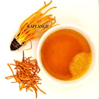 KAIYANGE USDA/EU Poudre d'extrait double de champignon Cordyceps Militaris en vrac, Cordycepine 1%, Polysaccharide de bêta-glucane