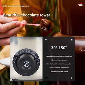 <span class=keywords><strong>Fontaine</strong></span> à <span class=keywords><strong>chocolat</strong></span> électrique entièrement automatique, tube en acrylique moulé avec couvercle rond anti-poussière, protection contre le vent - Product Image 4