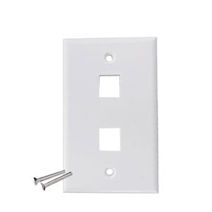 Placa de Pared ZHEFAN Tipo UK 120 con 3 Puertos RJ45, Conector Keystone UTP de 180 Grados, Placa de Conexión Cat6 - Product Image 1