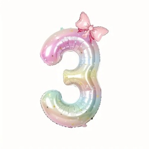 Palloncino Digitale a Forma di Fiocco con Gradiente Cielo Stellato da 40 Pollici per Decorazioni Festa Primo <span class=keywords><strong>Compleanno</strong></span> Bambina - Product Image 5