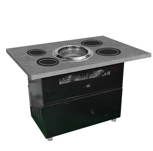<span class=keywords><strong>Barbecue</strong></span> d'intérieur commercial Restaurant <span class=keywords><strong>Barbecue</strong></span> japonais Grills 800W Cuisinière à induction Hotpot Ensemble de table intégré - Product Image 1
